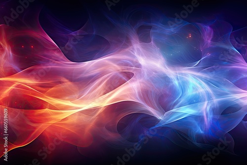 colorful energy flow smoke background - generative ai
