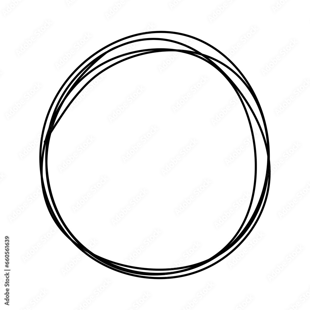 Cadre rond imparfait en ligne noire Cadre rond imparfait en ligne noire