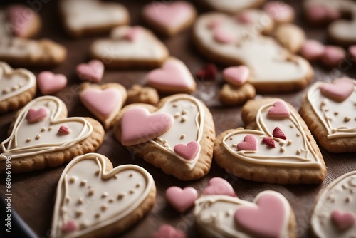 a couple of cookies sitting on top of each other, pexels, romanticism, cookies, therookies, baking cookies © Irina