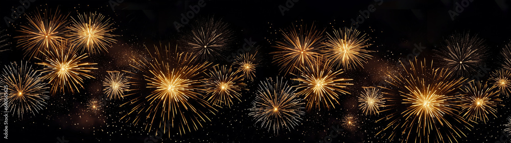 Silvester, New year eve, celebration, exploded fireworks on dark night background Silvester, New year eve, celebration, exploded fireworks on dark night background
