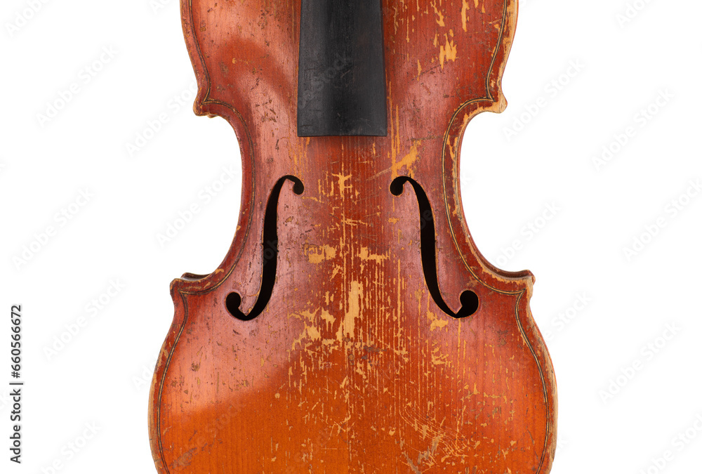 old body violin isolated on white background old body violin isolated on white background