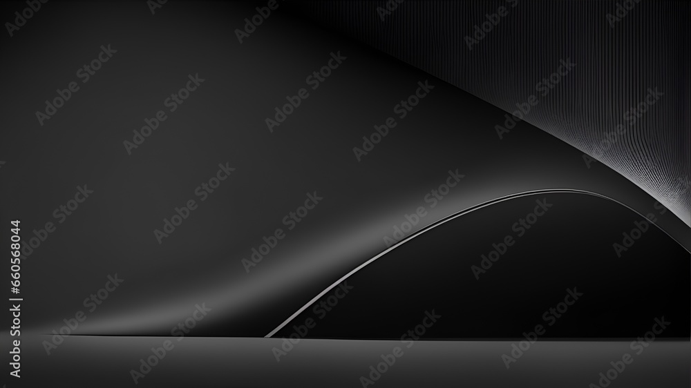 Abstract Black Curve Background. High resolution black gradient background Abstract Black Curve Background. High resolution black gradient background