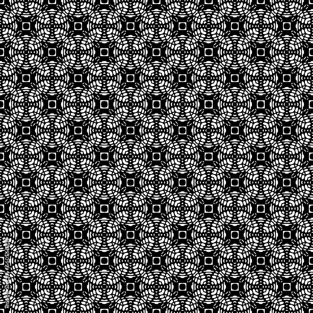 Black and white seamless abstract pattern. Background and backdrop. Grayscale ornamental design. Mosaic ornaments. Vector graphic illustration. EPS10. Black and white seamless abstract pattern. Background and backdrop. Grayscale ornamental design. Mosaic ornaments. Vector graphic illustration. EPS10.