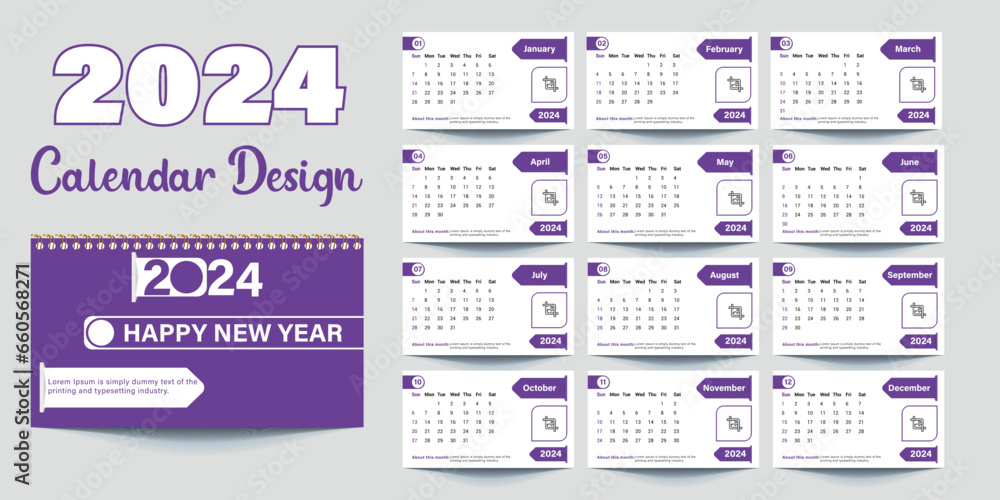 2024 Desk Calendar Template Design. Modern, Clean and Minimal Calendar layout for 2024. 2024 Desk Calendar Template Design. Modern, Clean and Minimal Calendar layout for 2024.