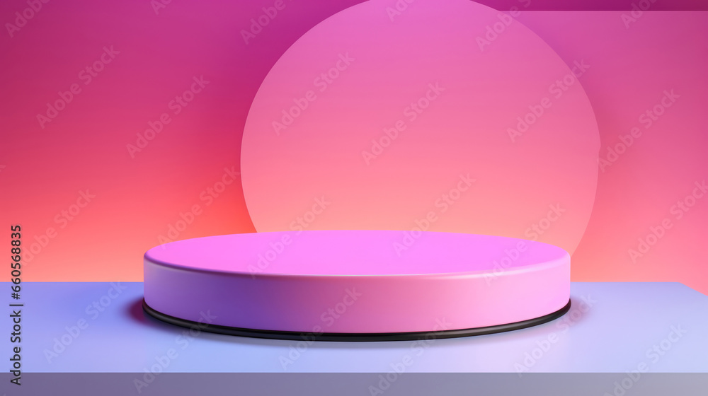 Minimal abstract background for product presentation. Pink podium space Minimal abstract background for product presentation. Pink podium space