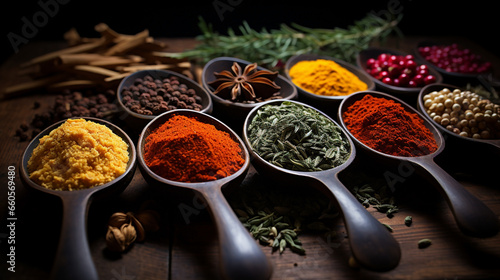 wide web banner of spices in spoons
