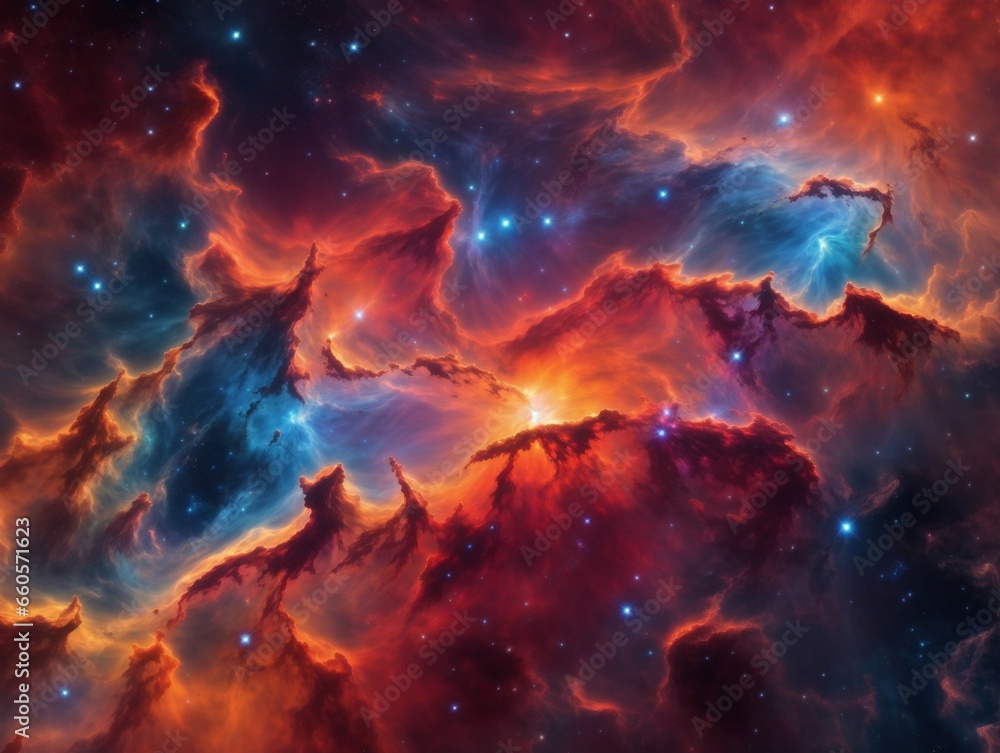 nebula in fire