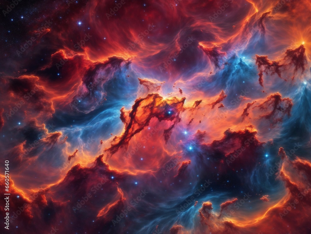 nebula in fire