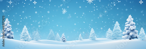 CHRISTMAS CARD. WINTER BACKGROUND WITH SNOWFLAKES, HORIZONTAL IMAGE. image created by legal AI © PETR BABKIN