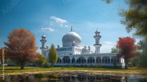 Mosque's Radiance in Spring