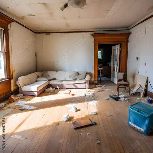 Interior of an abandoned dwelling.