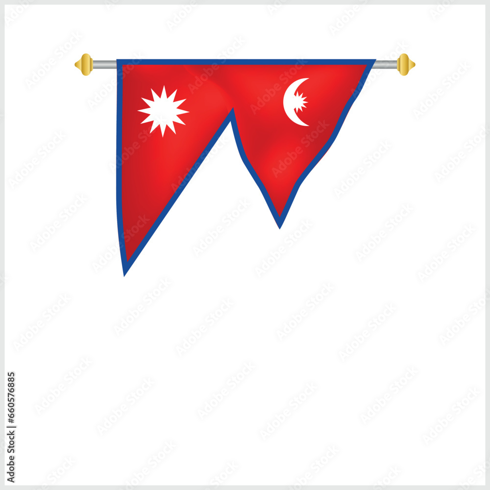 Nepal Palestine Wall Flag and Nepal Wall Hanging Flag Design Stock