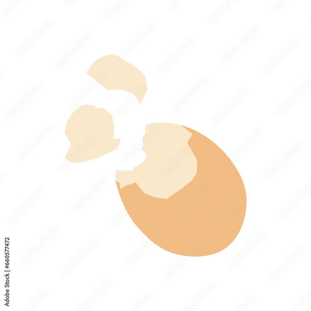 Cracked Egg Flat Illustration. Clean Icon Design Element on Isolated White Background Cracked Egg Flat Illustration. Clean Icon Design Element on Isolated White Background