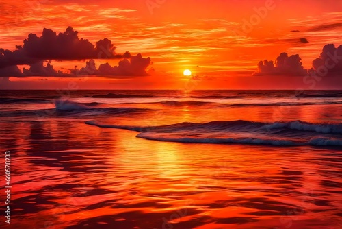 sunset over the sea © Muzamil