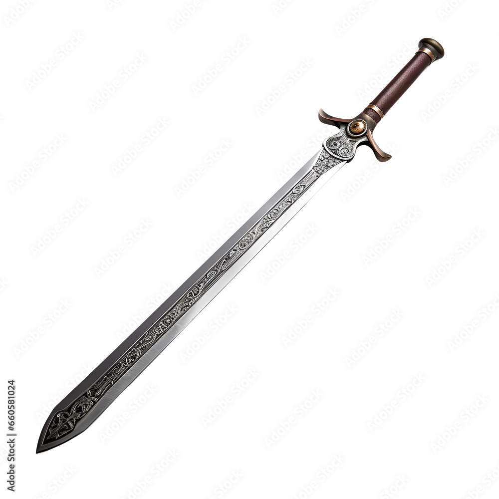 Ancient Medieval Style Melee Sword Weapon No Background White Background Ancient Medieval Style Melee Sword Weapon No Background White Background