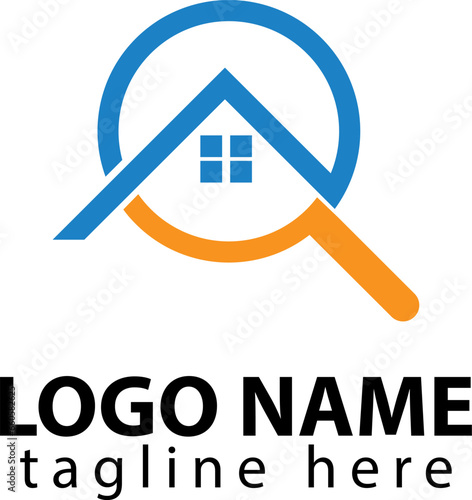 Basic RGB home inspection logo vector icon