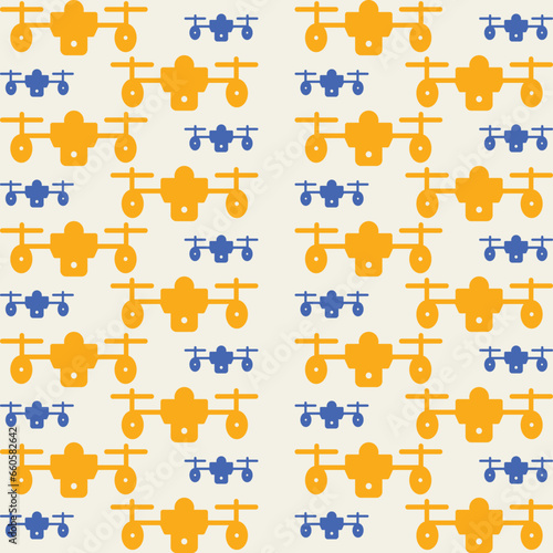 Fototapeta Naklejka Na Ścianę i Meble -  Drone premium repeating wallpaper pattern vector illustration background