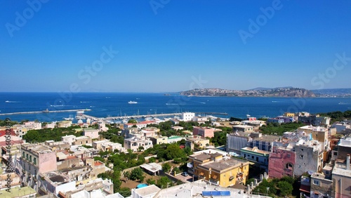 Procida - an aerial view over the island