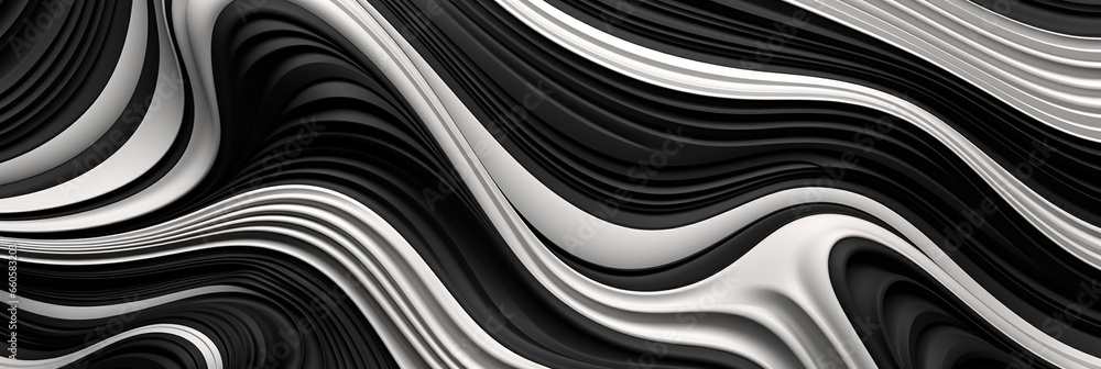 ornate black and white pattern of vertical wavy lines created with Generative Ai ornate black and white pattern of vertical wavy lines created with Generative Ai