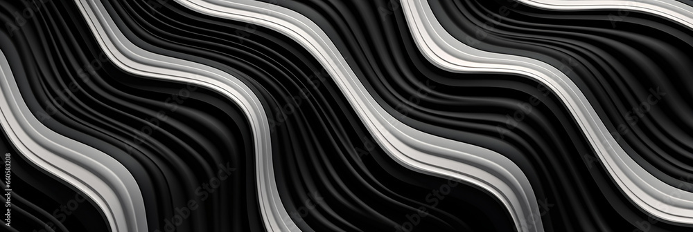 ornate black and white pattern of vertical wavy lines created with Generative Ai ornate black and white pattern of vertical wavy lines created with Generative Ai