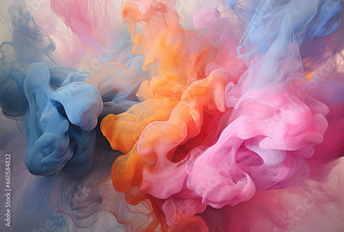 Abstract backgrounds multicolor smoke clouds