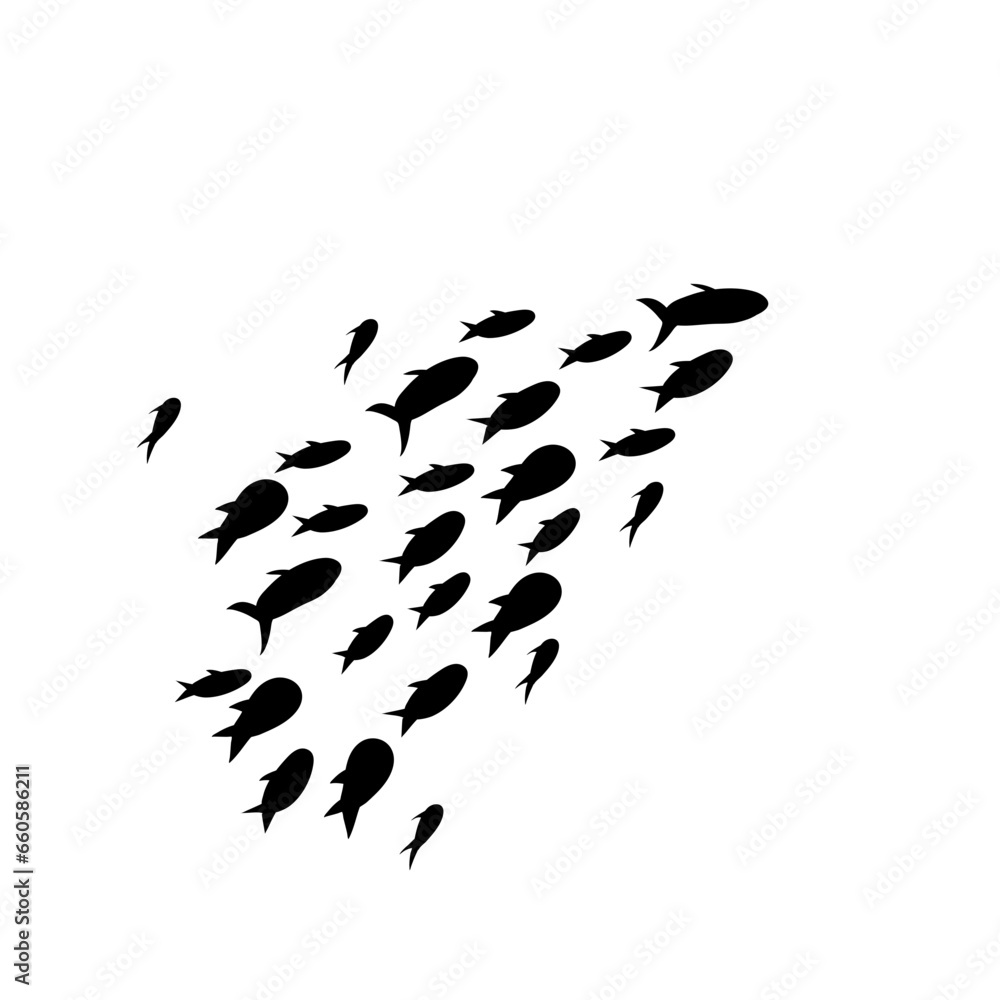 Swimming Fish Sillhouette Swimming Fish Sillhouette