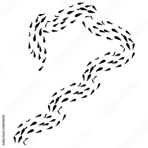 Swimming Fish Sillhouette 
