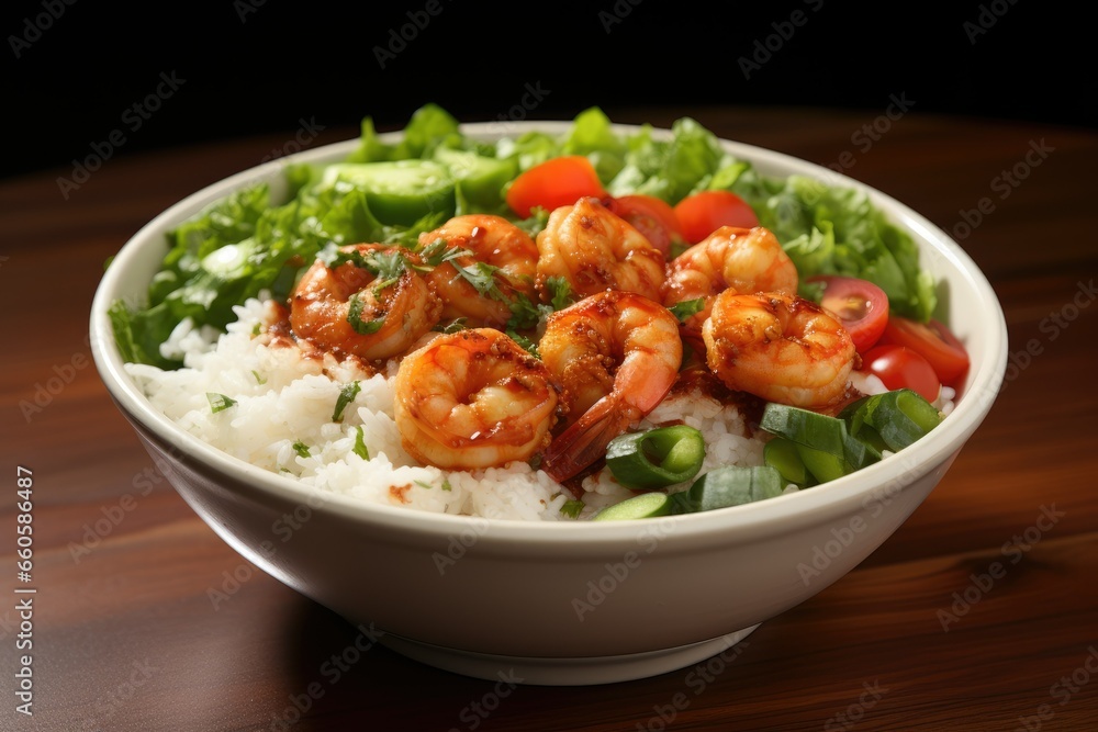 White bowl with rice and vegetables, vegan food. White bowl with rice and vegetables, vegan food.