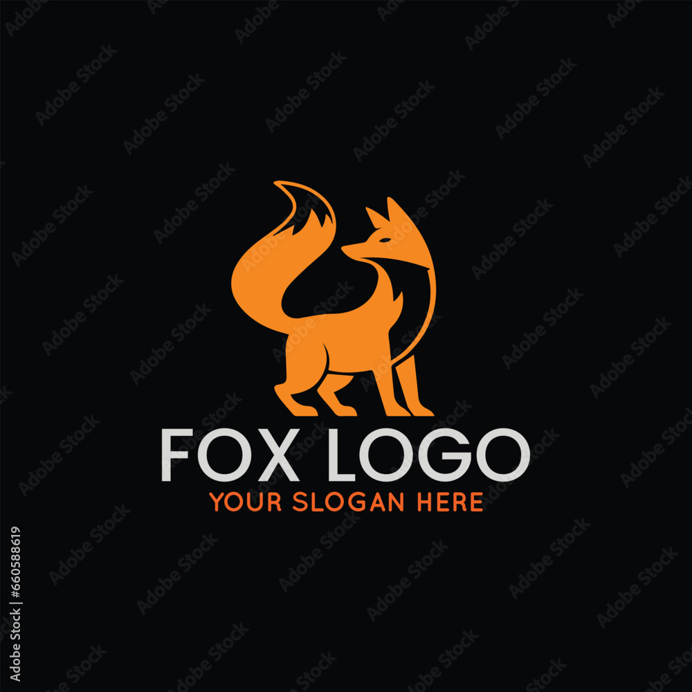 wolf fox logo design vector wolf fox logo design vector