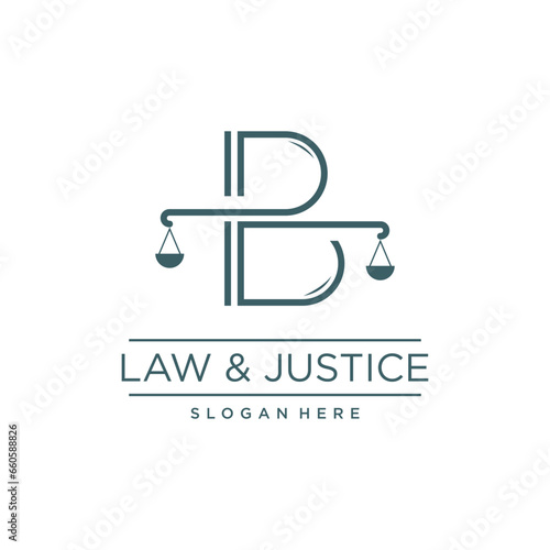 LAW   JUSTICE VECTOR LOGO DESIGN WITH MODERN LETTER CONCEPT