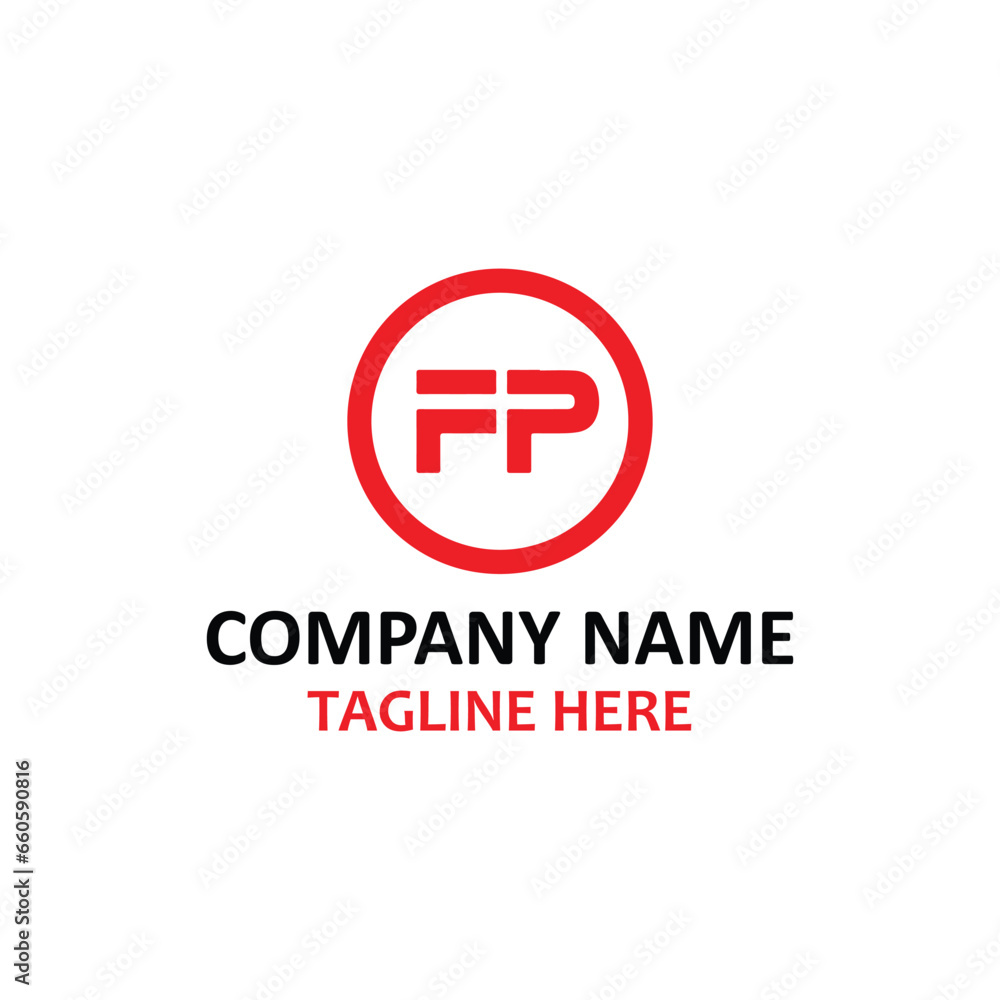 letters fp text logo design vector letters fp text logo design vector