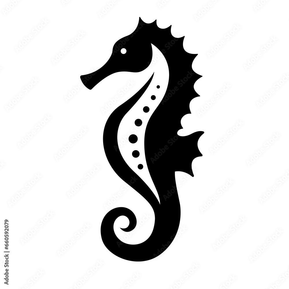 seahorse silhouette vector illustration logo icon clipart isolated on white background seahorse silhouette vector illustration logo icon clipart isolated on white background