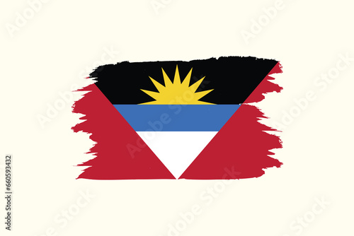 Vector national flag of the antigua and barbuda