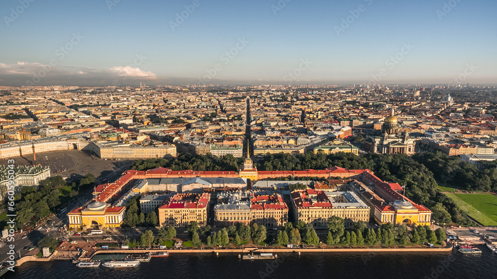 Aerial view of Admiralty in St. Petersburg