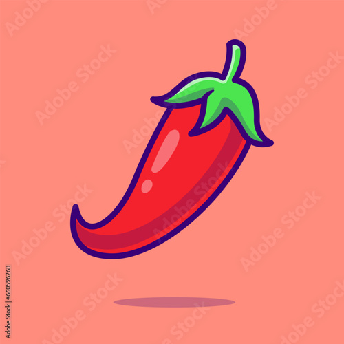 Red Chili Pepper Vegetable Cartoon Vector Icon Illustration.
Food Nature Icon Concept Isolated Premium Vector. Flat
Cartoon Style
