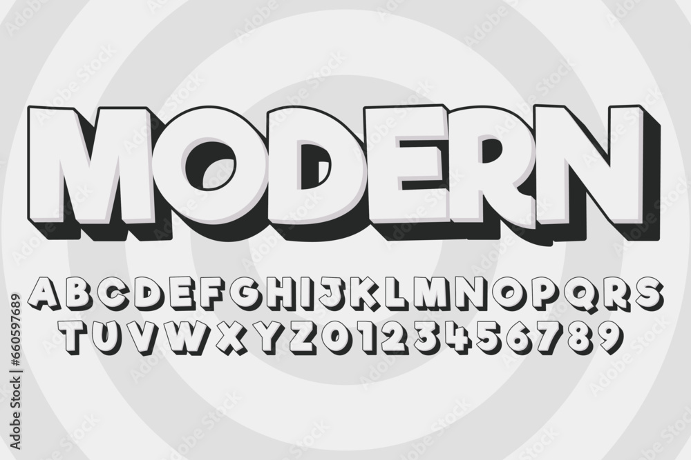 Modern editable text effect font