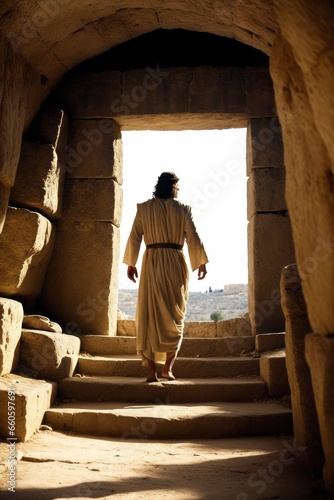 Jesus Christ on Eastern Morning leaving his tomb  © FadedNeon