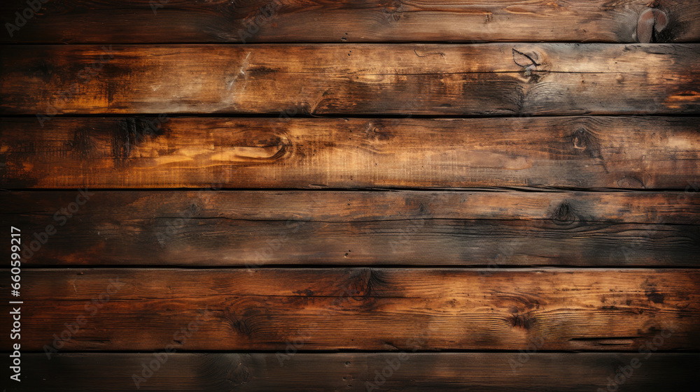 Naklejka premium Rustic wooden planks weathered vintage warm tones HD texture background Highly Detailed