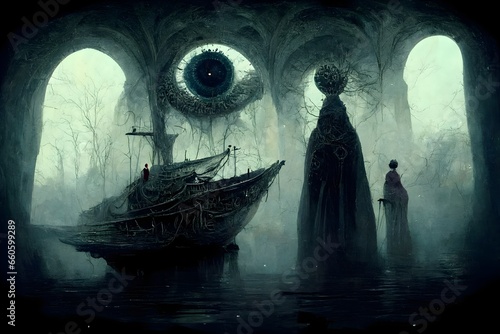 I do not recognize the vessel but the eyes seem so familiar dark fantasy style  photo