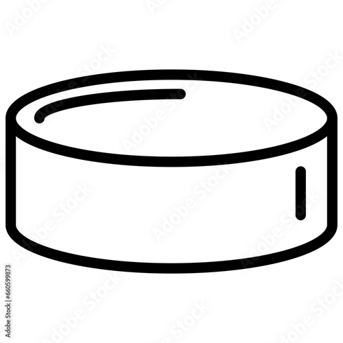 Canvas Print Ice Hockey Puck Icon Style