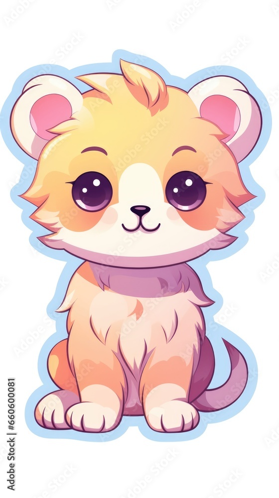 A cartoon cat sitting on a white surface A cartoon cat sitting on a white surface