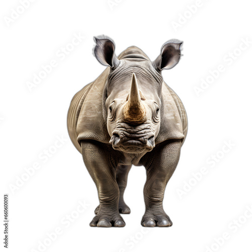 rhinoceros or rhino isolated on transparent or white background