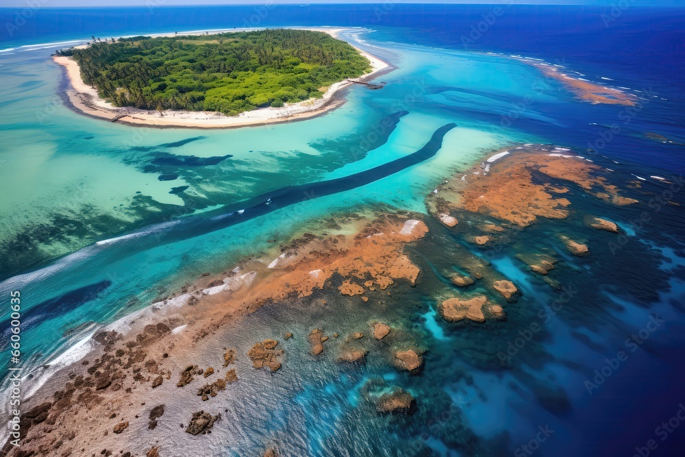 Aerial Photograph Of Reefs In The Coral Coast Environmental Protection Zone