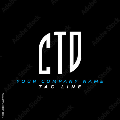 CTD letter logo creative design with vector graphic, Abc simple and modern logo design. Pro Vector photo