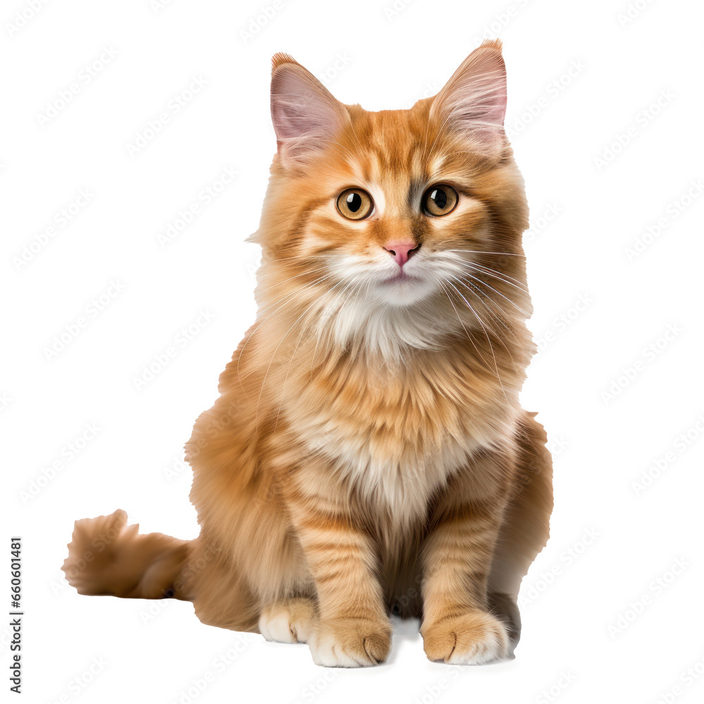 red cat on a white background red cat on a white background