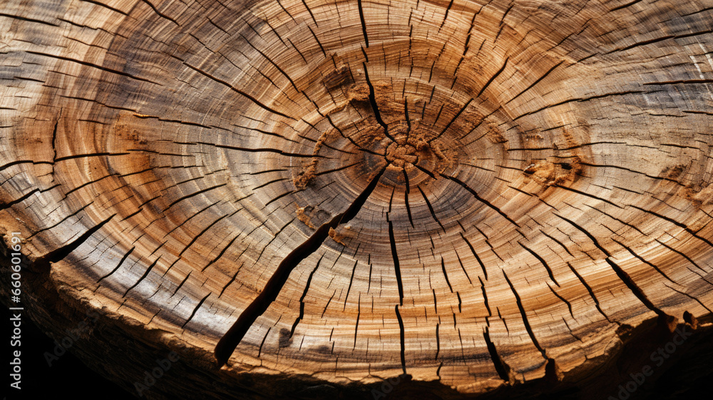 Sliced tree trunk rings natural organic brown HD texture background Highly Detailed