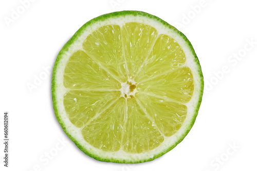 fresh lemon lime citrus fruit slice cut out isolated on transparent background,PNG format