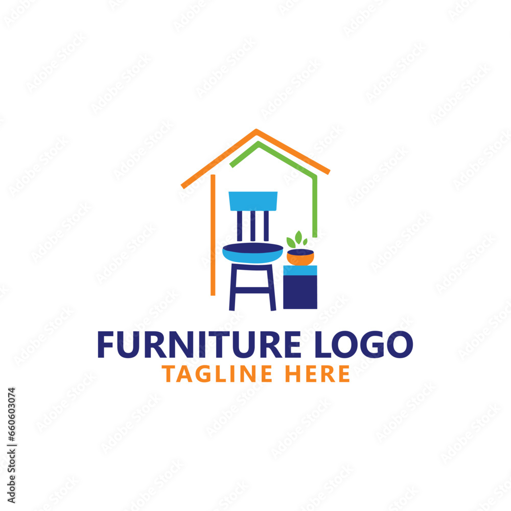 furniture store home interior décor logo design vector furniture store home interior décor logo design vector