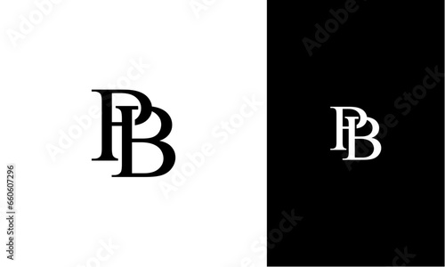 PB Letter Initial Logo Design Template Vector photo