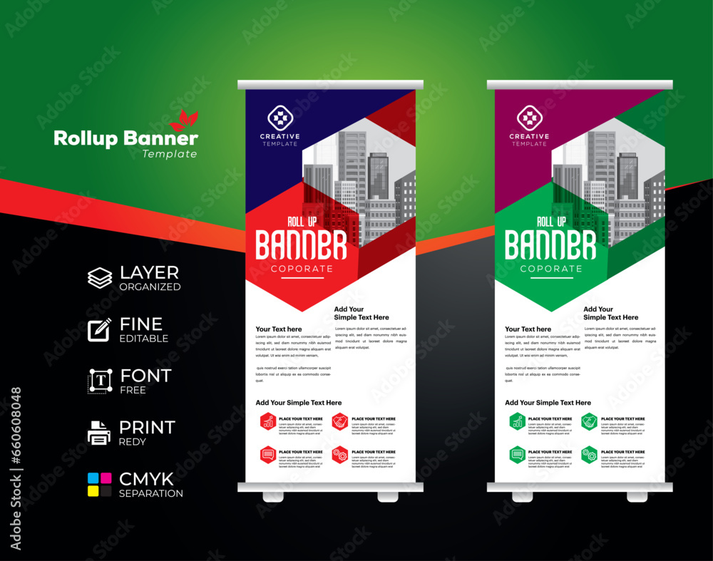 Eye catching, effective roll up banner Eye catching, effective roll up banner